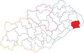 Situation du canton de Mauguio dans le département Hérault