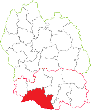 Situation du canton de Meyrueis dans le département Lozère