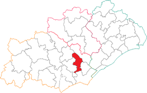 Situation du canton de Pézenas dans le département Hérault