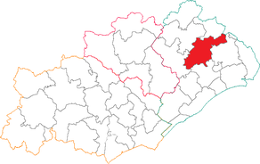 Situation du canton des Matelles dans le département Hérault