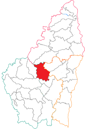 Situation du canton d'Antraigues-sur-Volane dans le département Ardèche