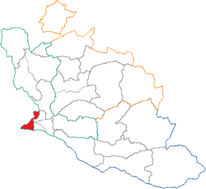 Situation du canton d'Avignon-Ouest dans le département Vaucluse