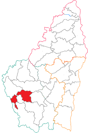 Situation du canton de Valgorge dans le département Ardèche