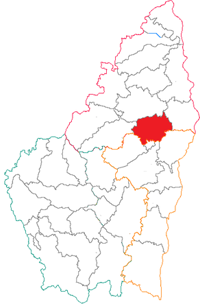 Situation du canton de Vernoux-en-Vivarais dans le département Ardèche