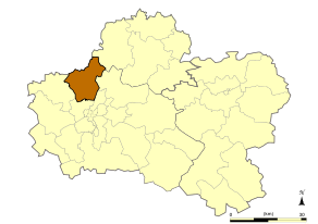 Situation du canton d'Artenay dans le département Loiret