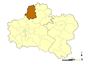 Situation du canton d'Outarville dans le département Loiret