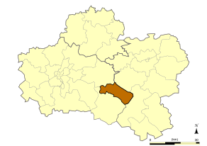 Situation du canton d'Ouzouer-sur-Loire dans le département Loiret