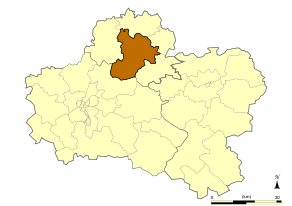 Situation du canton de Pithiviers dans le département Loiret