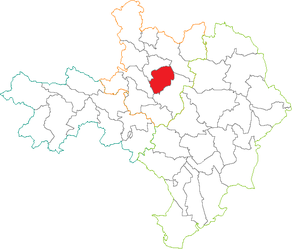 Situation du canton d'Alès-Sud-Est dans le département Gard