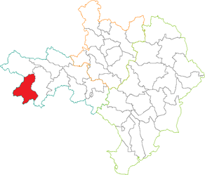 Situation du canton d'Alzon dans le département Gard