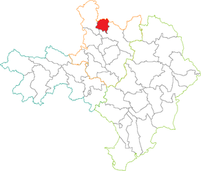 Situation du canton de Bessèges dans le département Gard