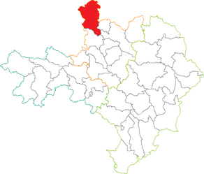 Situation du canton de Génolhac dans le département Gard