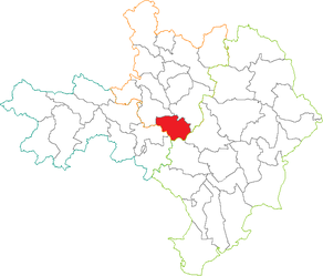 Situation du canton de Lédignan dans le département Gard