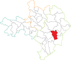 Situation du canton de Marguerittes dans le département Gard
