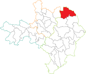 Situation du canton de Pont-Saint-Esprit dans le département Gard