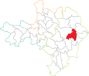Situation du canton de Remoulins dans le département Gard