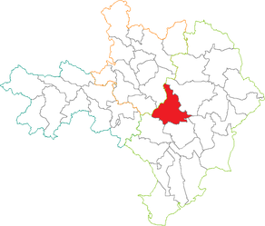 Situation du canton de Saint-Chaptes dans le département Gard