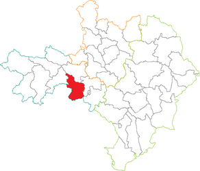 Situation du canton de Saint-Hippolyte-du-Fort dans le département Gard