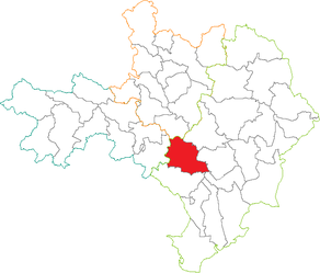 Situation du canton de Saint-Mamert-du-Gard dans le département Gard