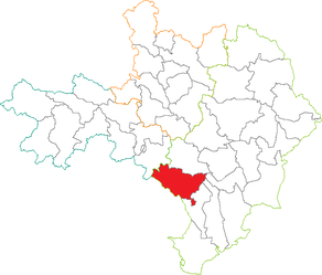 Situation du canton de Sommières dans le département Gard