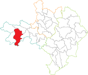 Situation du canton du Vigan dans le département Gard