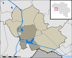 Localisation de Péronnes-lez-Antoing au sein d'Antoing