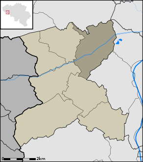 Localisation de Saint-Léger au sein d'Estaimpuis