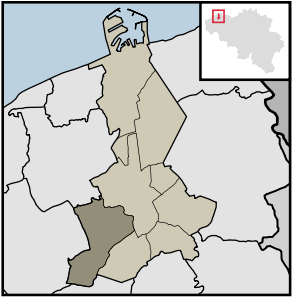 Localisation de Sint-Andries au sein de Bruges
