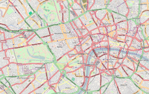 Localisation sur la carte de Londres