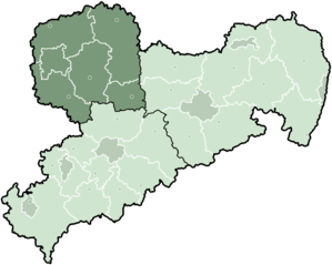 Localisation du district en Saxe