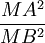 \frac{MA^2}{MB^2}
