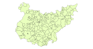 Carte des communes de la province de Badajoz