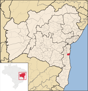 Carte de l'état de Bahia - Itacaré