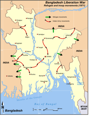 Bangladesh War 1971 Movements.png