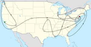 Les Beatles se produisent dans 24 villes nord-américaines.