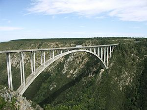 Le pont de Bloukrans vu du nord