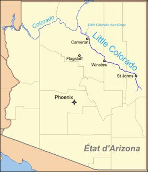 Carte Arizona avec localisation de Little Colorado.png