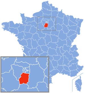 Localisation de l'Essonne en France