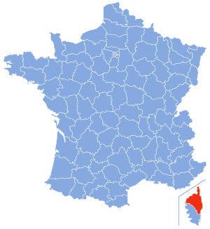 Localisation de la Haute-Corse en France