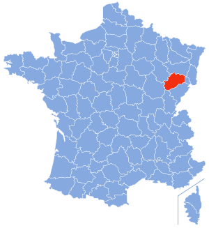 Localisation de la Haute-Saône en France