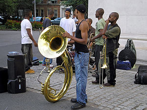 Horn player in Washington Square by David Shankbone.jpg