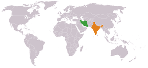 Carte des pays: Iran et Inde