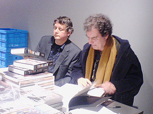 Jeff Wall et Jean-François Chevrier le 28 novembre 2007 au Centre Pompidou.