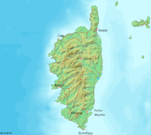 Carte de localisation de Sainte-Lucie-de-Tallano 