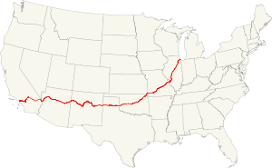 Map of US 66.svg