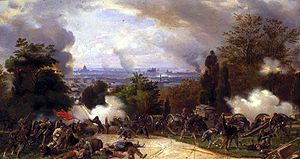 Bataille du cimetière du Père-Lachaise, peinture de Henri Félix Emmanuel Philippoteaux