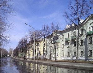 Rue de la vieille ville d'Oziorsk.