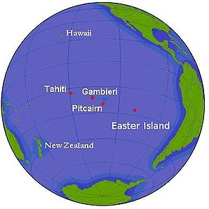 Carte de localisation des îles Pitcairn
