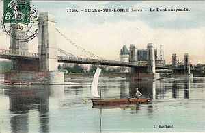 Pont suspendu de Sully-sur-Loire, carte postale 2.jpg