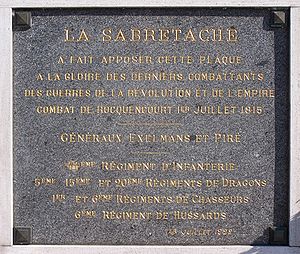 Rocquencourt Plaque commémorative bataille du 1er juillet 1815.JPG